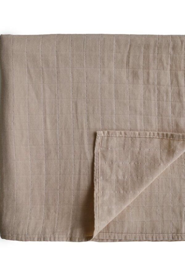 MUSHIE didelis vystyklas/užklotas. Rusvas.